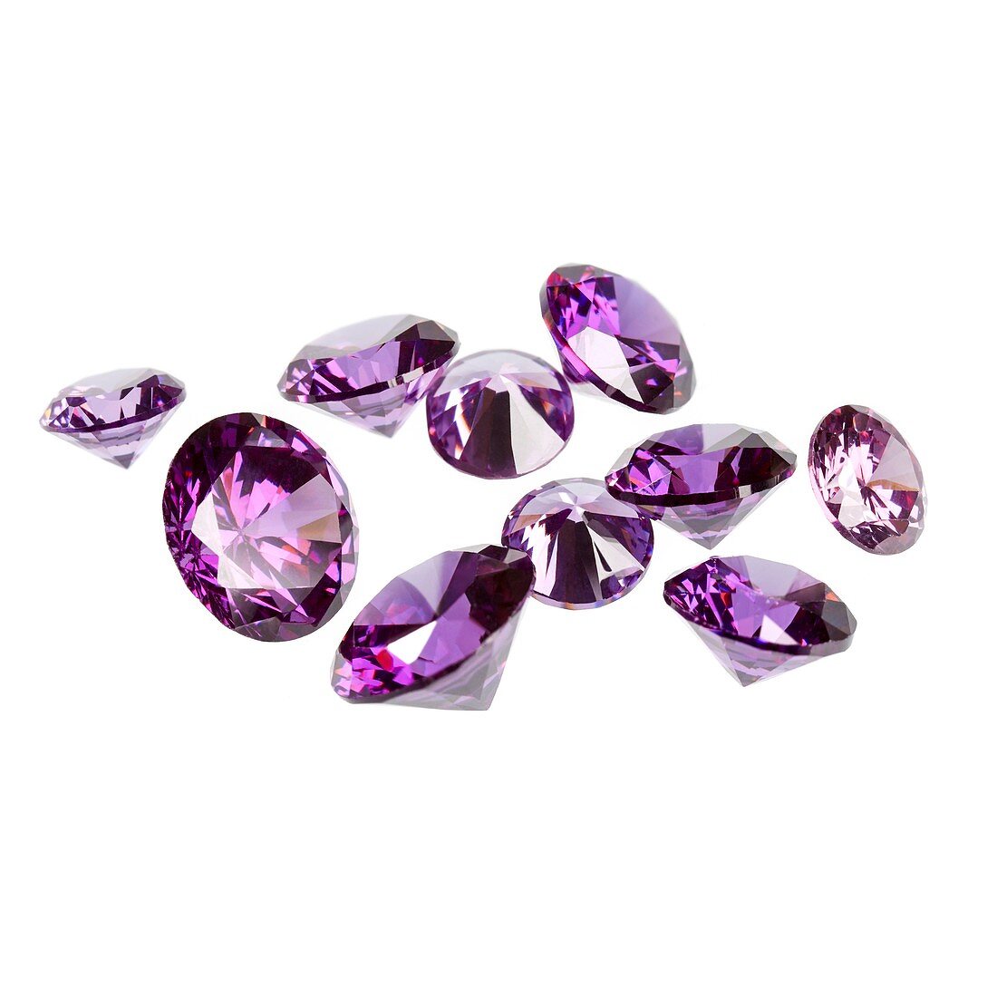 Amethyst gemstones