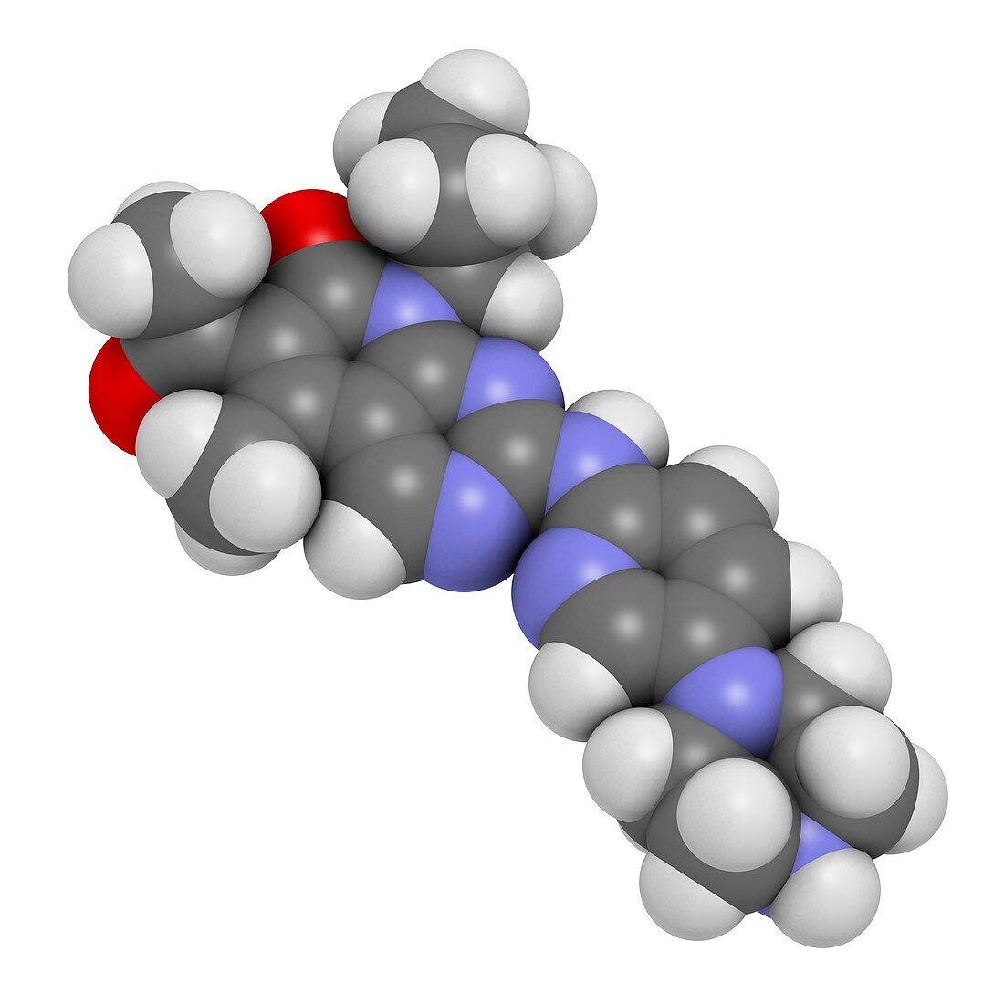 Palbociclib breast cancer drug molecule