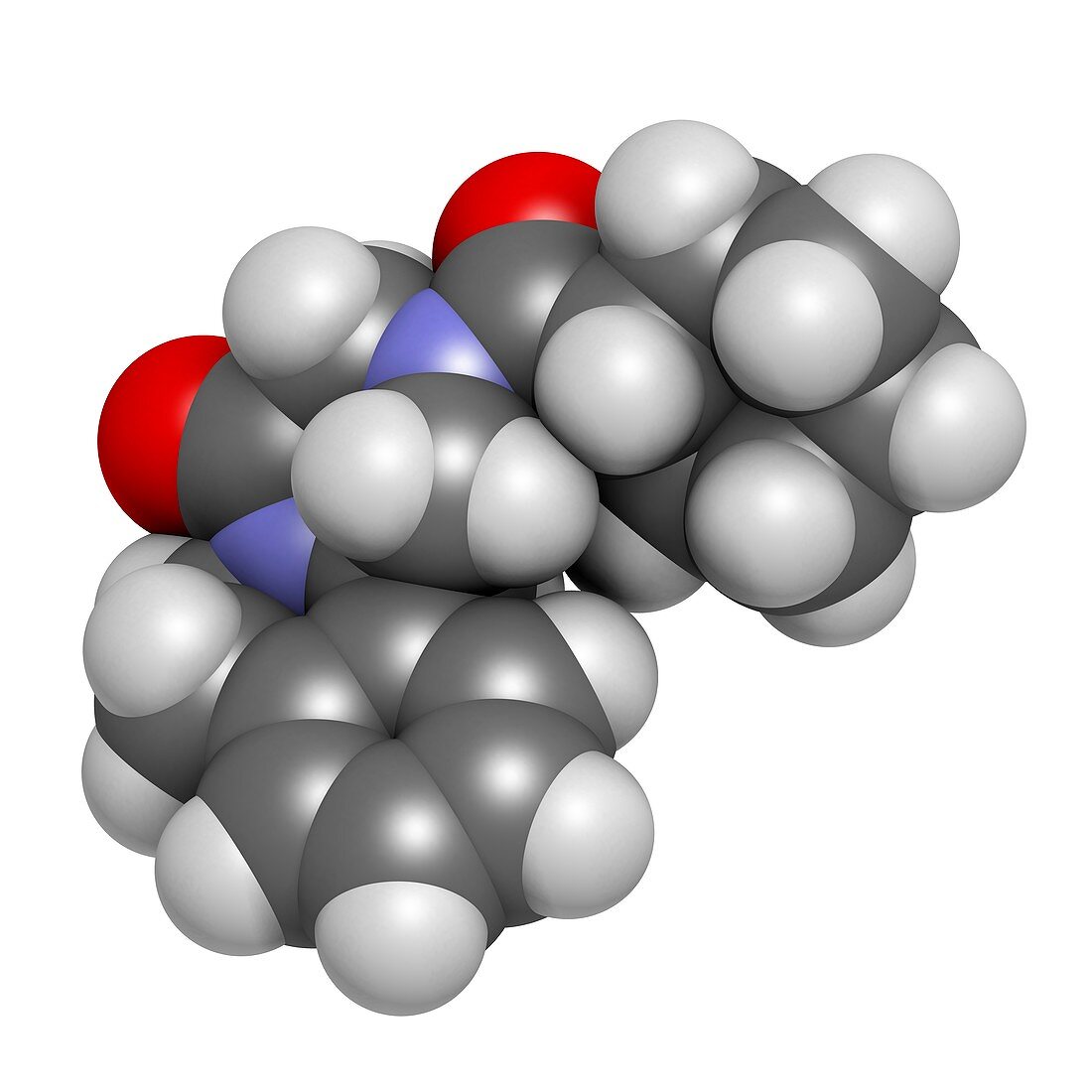 Praziquantel anthelmintic drug molecule