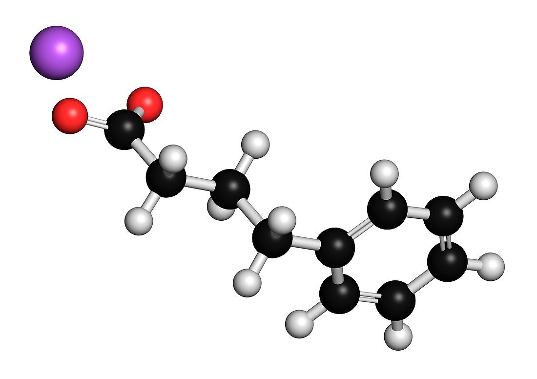 Sodium phenylbutyrate drug molecule