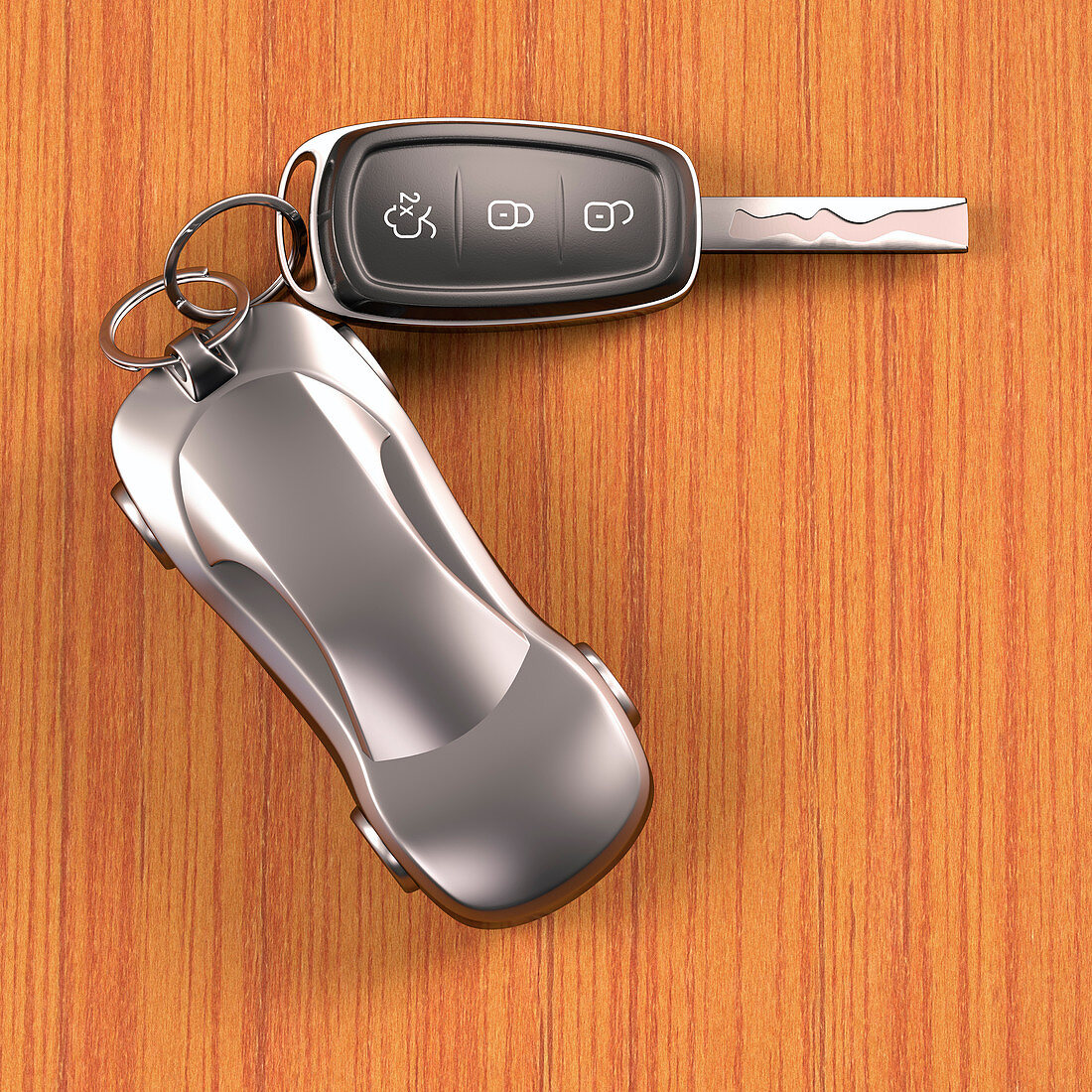 Car key and key ring