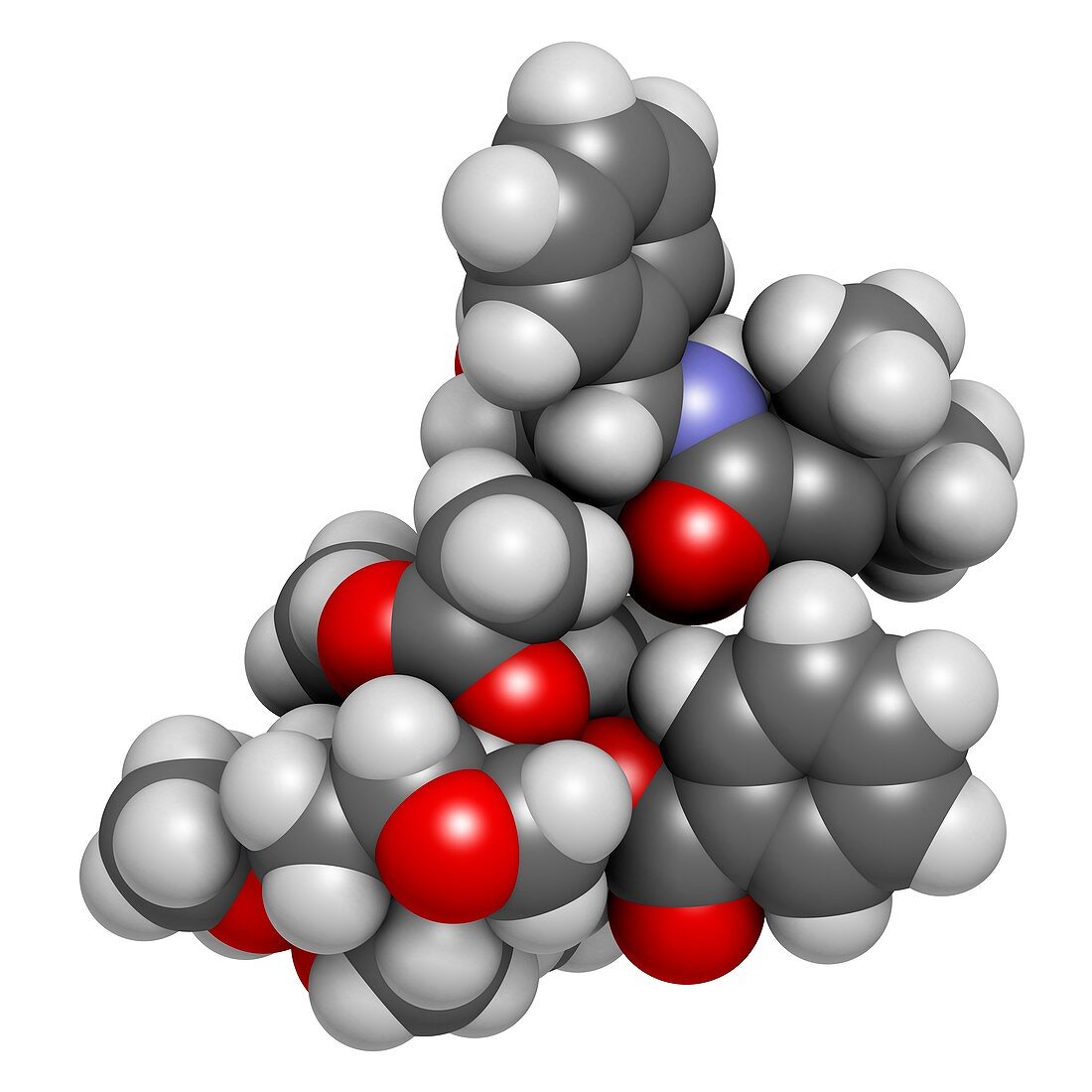 Cabazitaxel cancer drug molecule