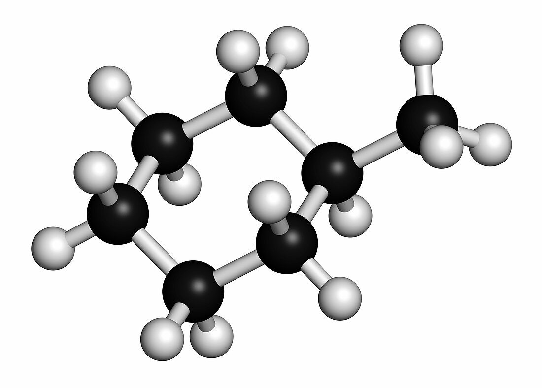 Methylcyclohexane solvent molecule