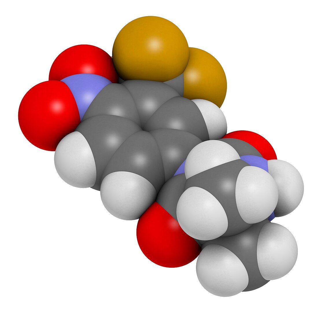 Nilutamide prostate cancer drug molecule