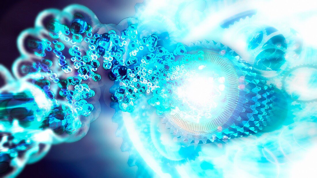 DNA molecule,conceptual computer artwork