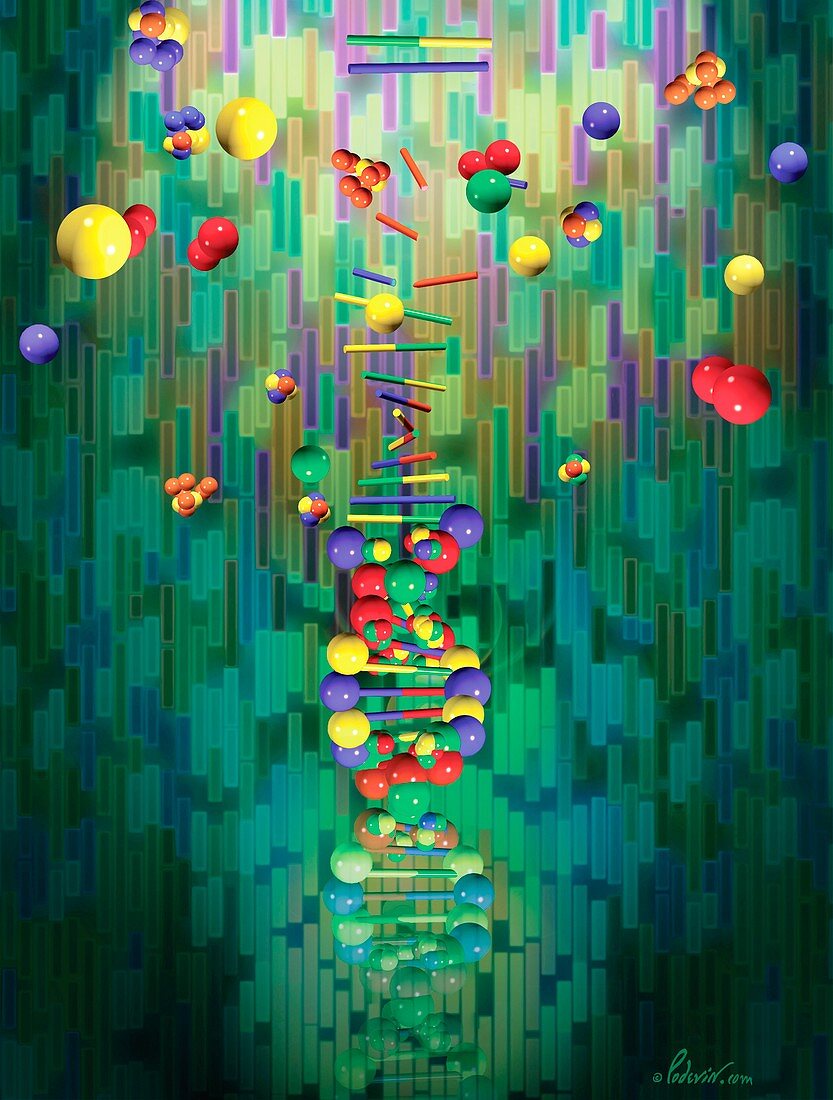 Mapping a genome,conceptual artwork