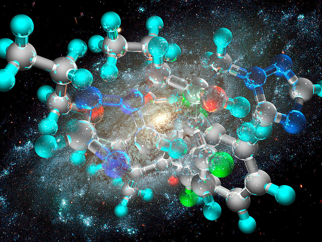 Panspermia: biomolecules in the universe