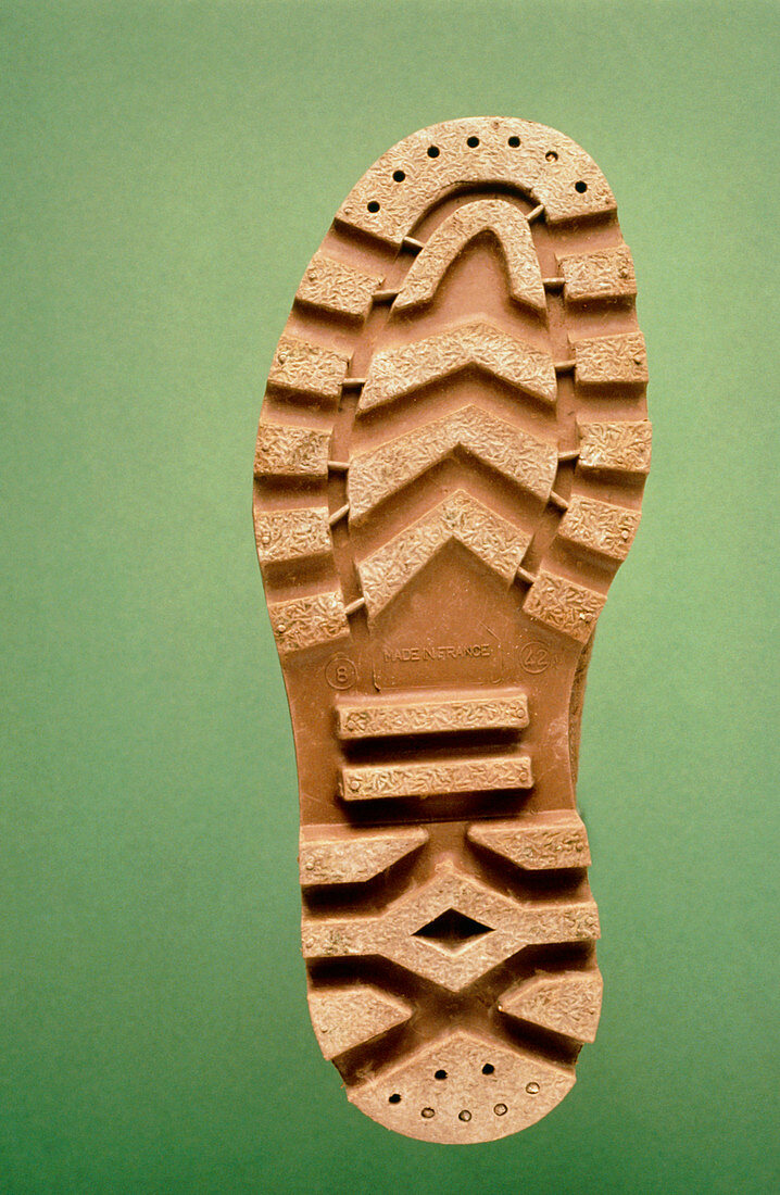 The sole of an antiskiding walking shoe
