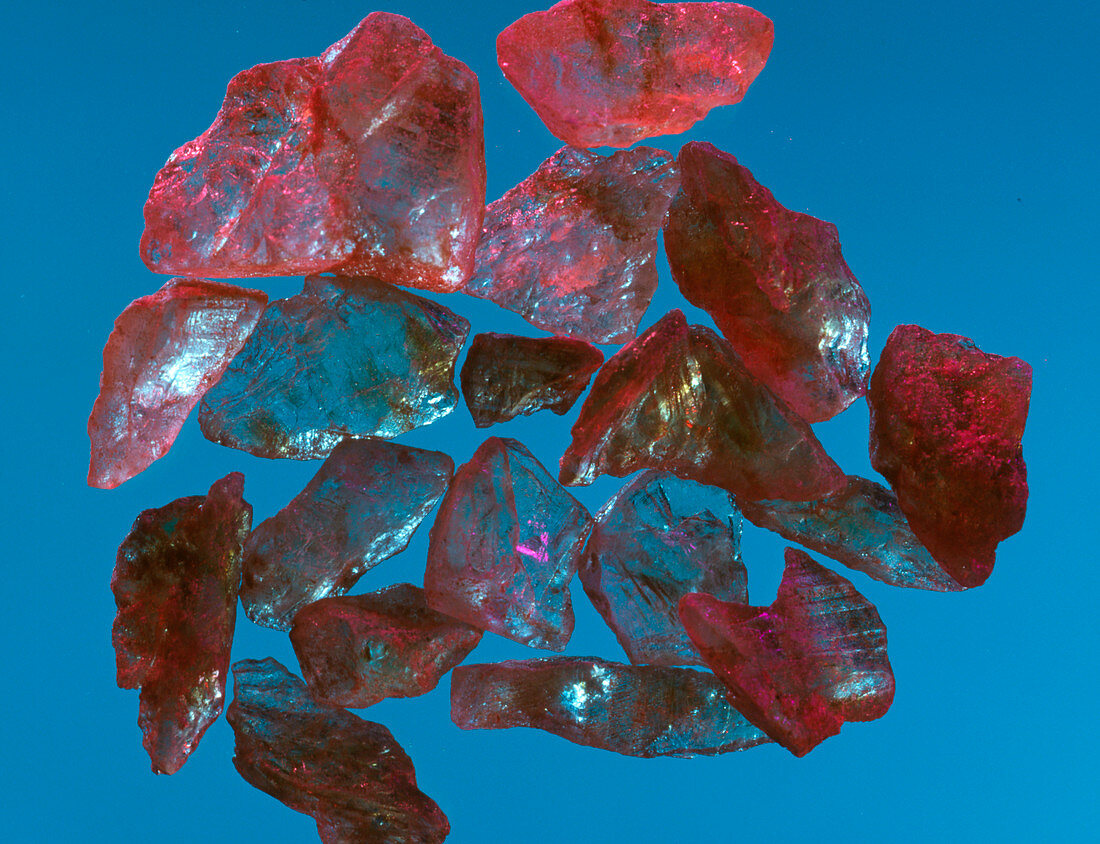 Macrophoto of crystals of granulated sugar