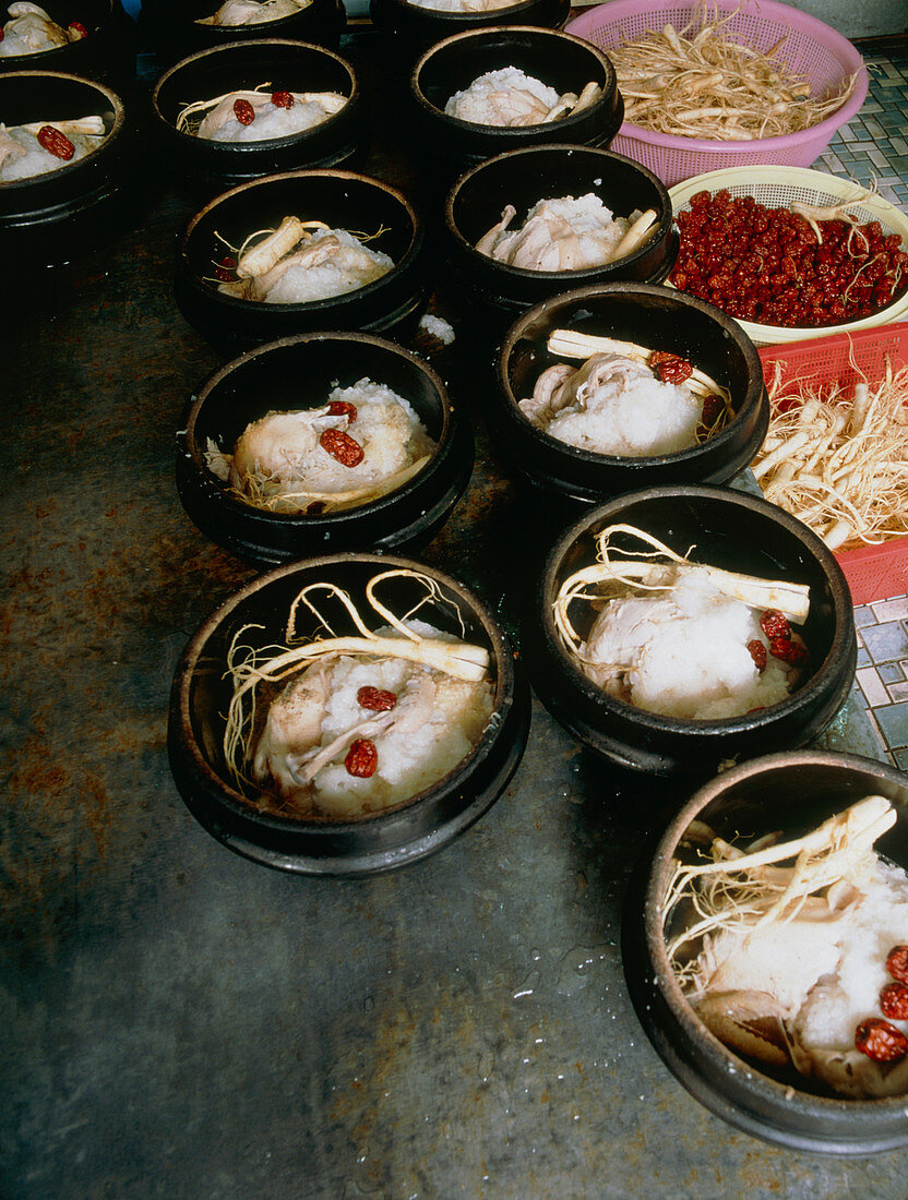 Ginseng rice dishes