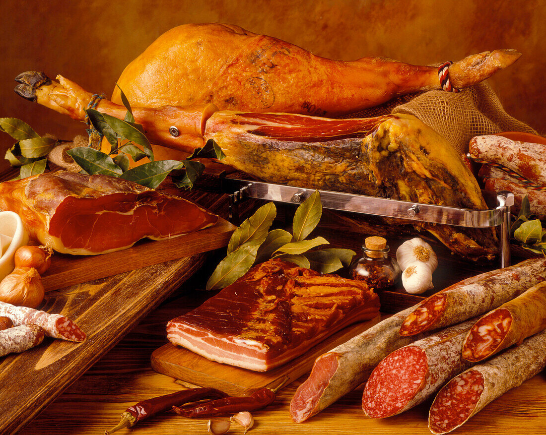 Selection of meats and sausages