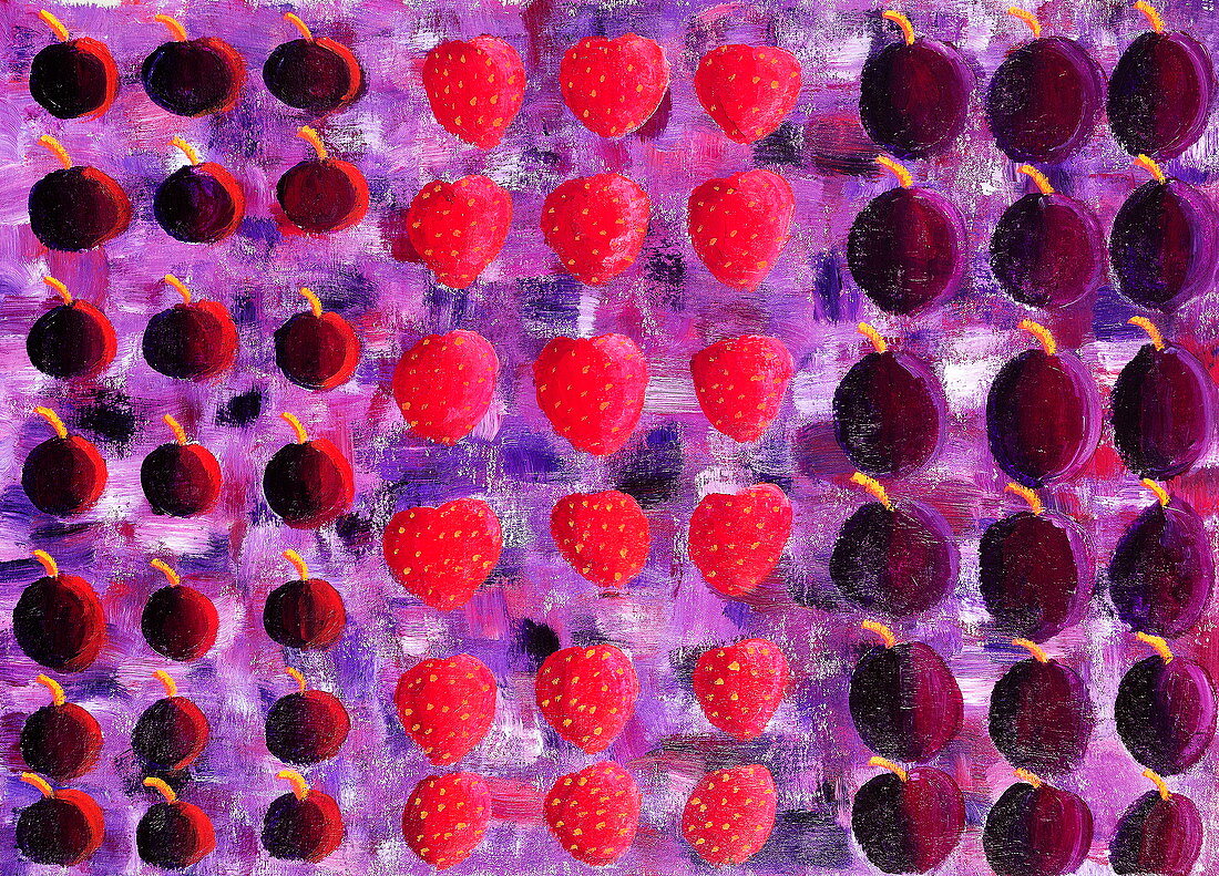 Artwork of fruits
