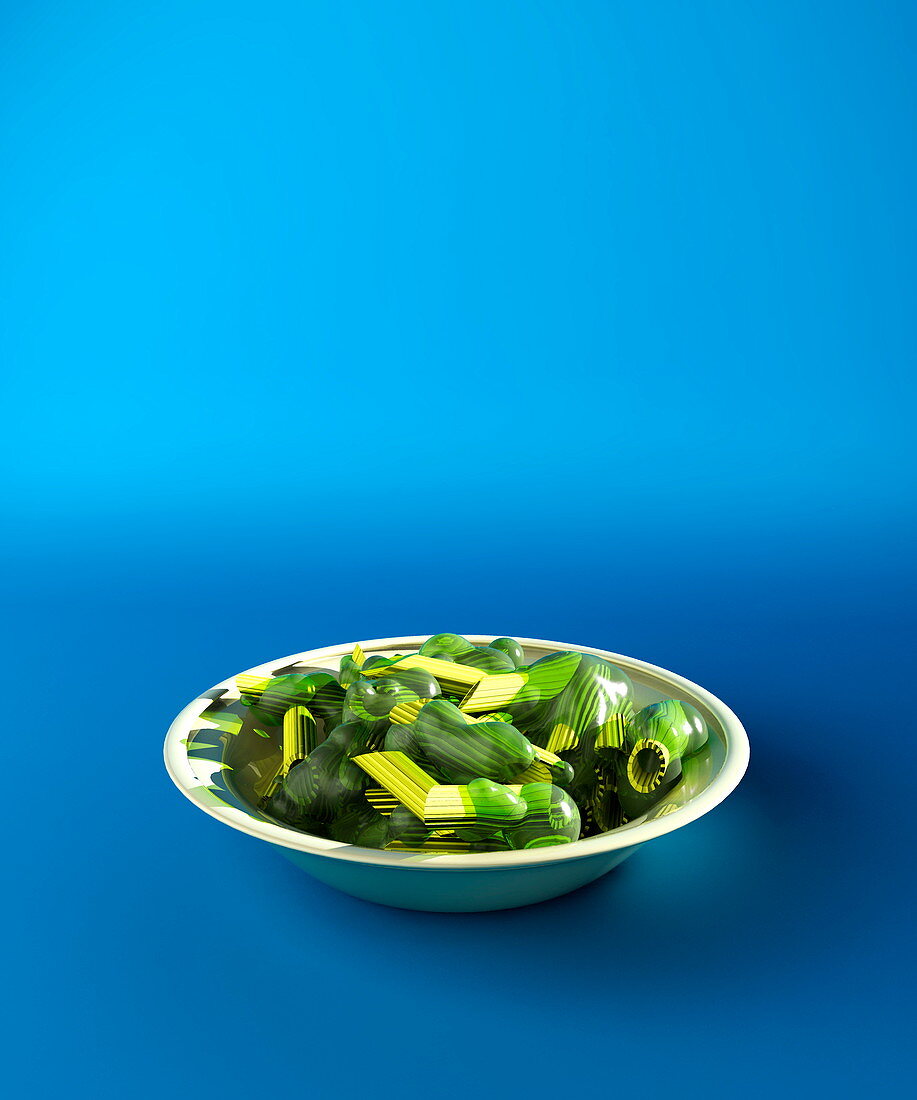 Bowl of pasta,computer artwork