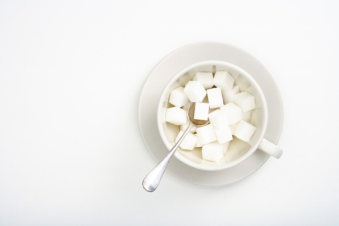 White sugar cubes