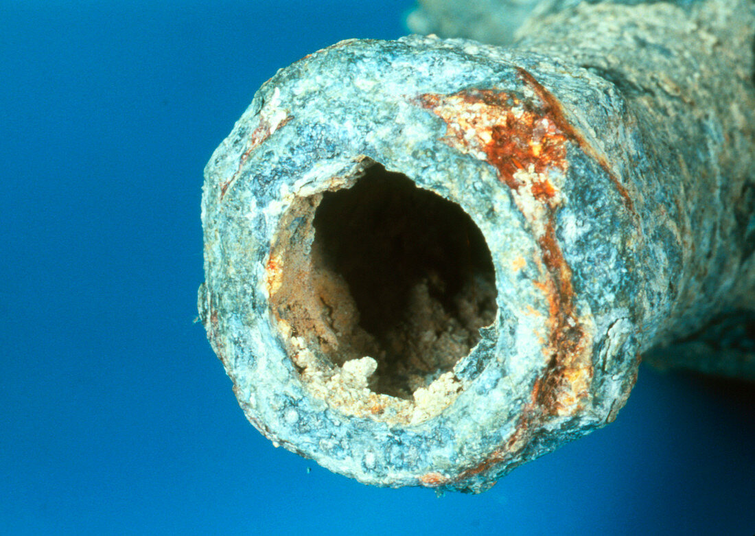 Limescale in water pipe