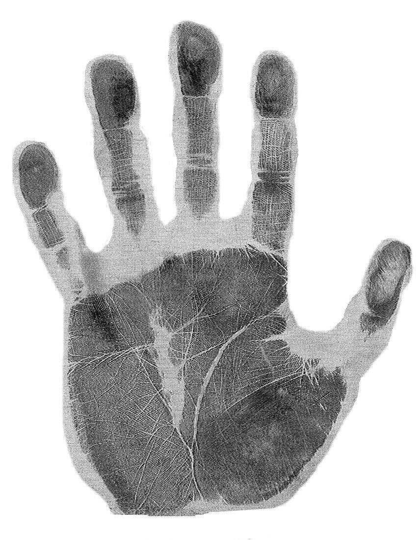 Human handprint