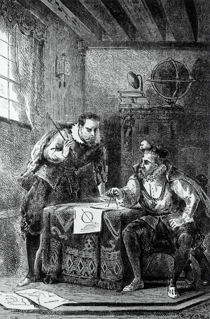 Tycho Brahe and Johannes Kepler,astronomers