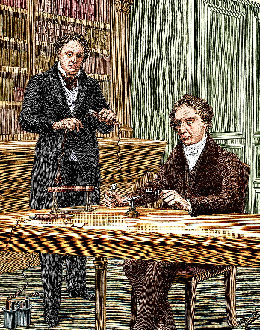 Ampere and Arago,French physicists