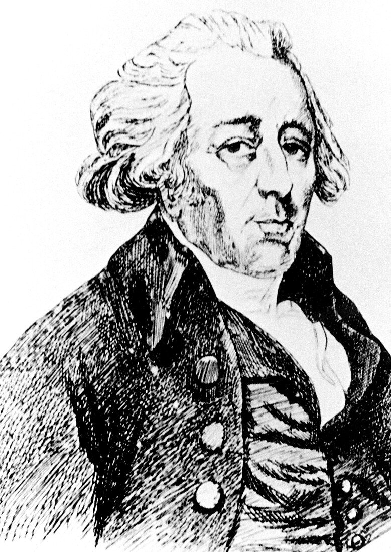 Ink portrait of Matthew Boulton