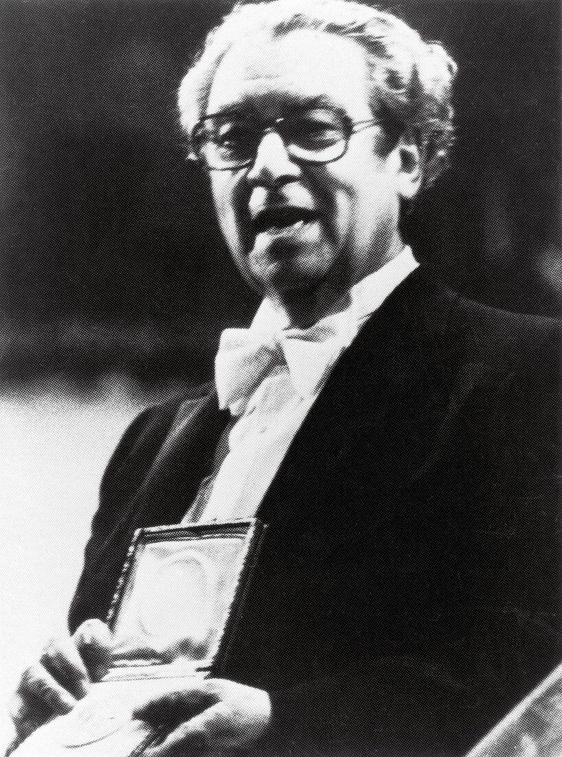 Herbert Brown collecting Nobel Medal,1979