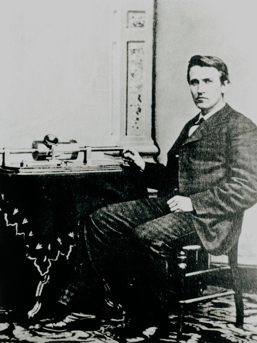 Portrait of Thomas Edison aged 31