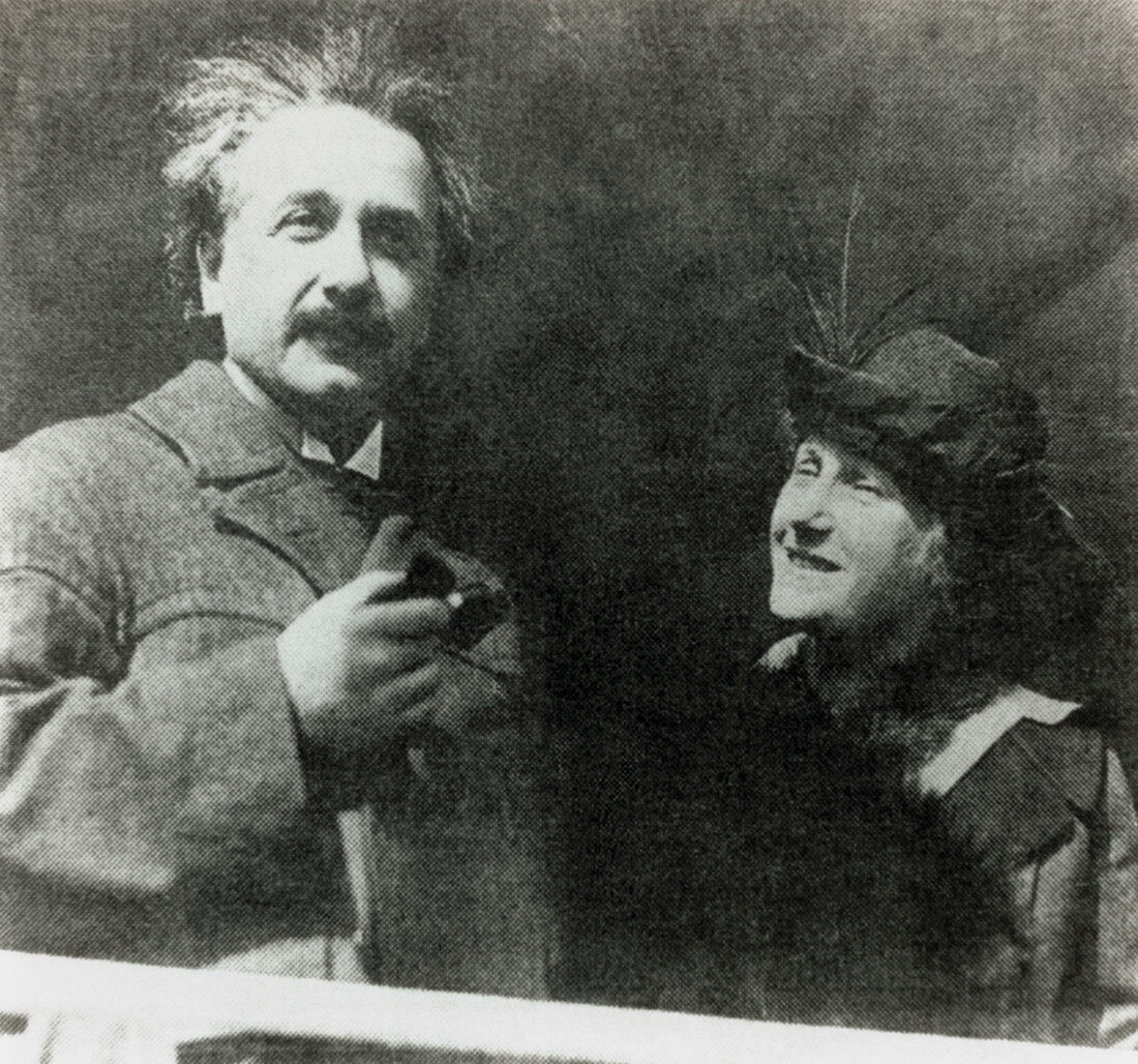 Photo of Albert and Elsa Einstein,1921