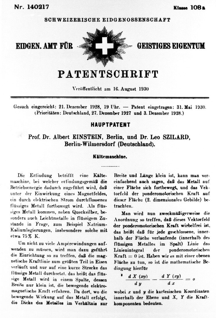 Albert Einstein patent