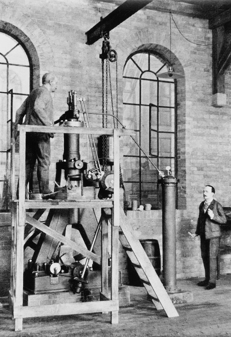 Rudolf Diesel,German engineer,and his engine