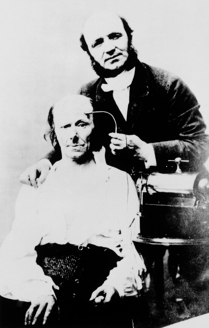 G.B.A. Duchenne,French physician,with patient