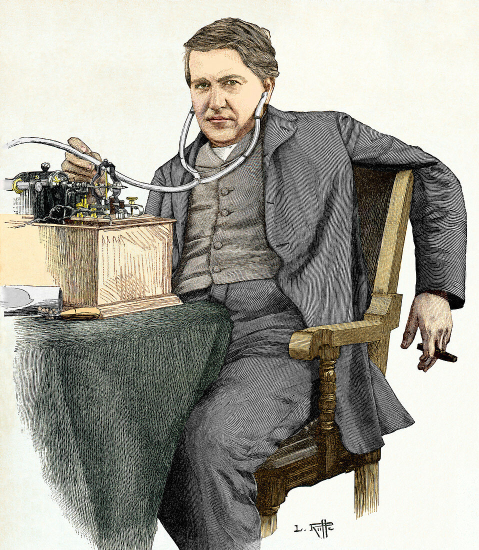 Edison and his phonograph