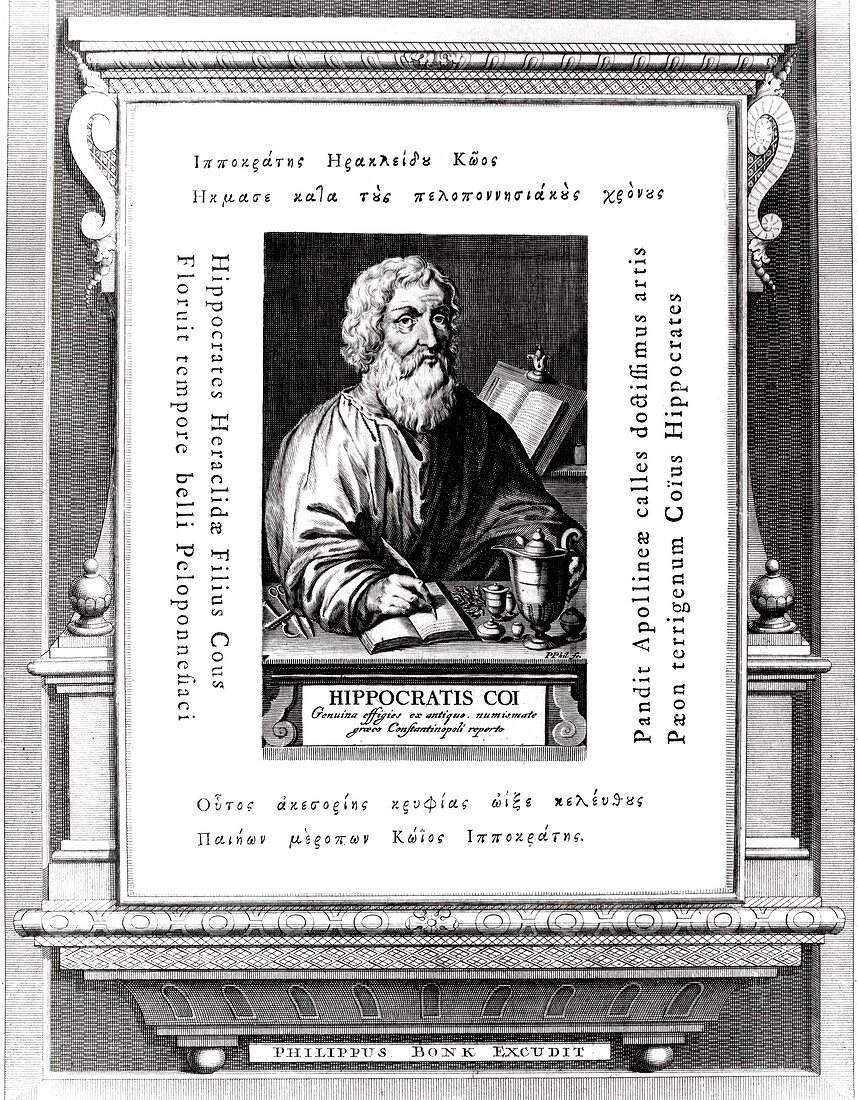 Engraving of Hippocrates