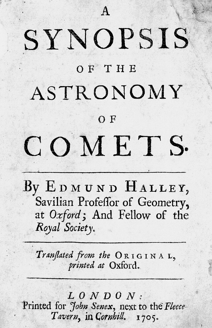 Halley's paper on comets,1705