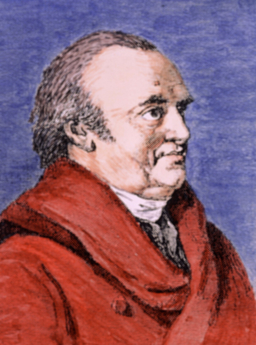 Coloured portrait of William Herschel