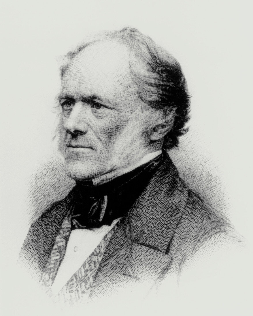 Engraving of English geologist Sir Charles Lyell