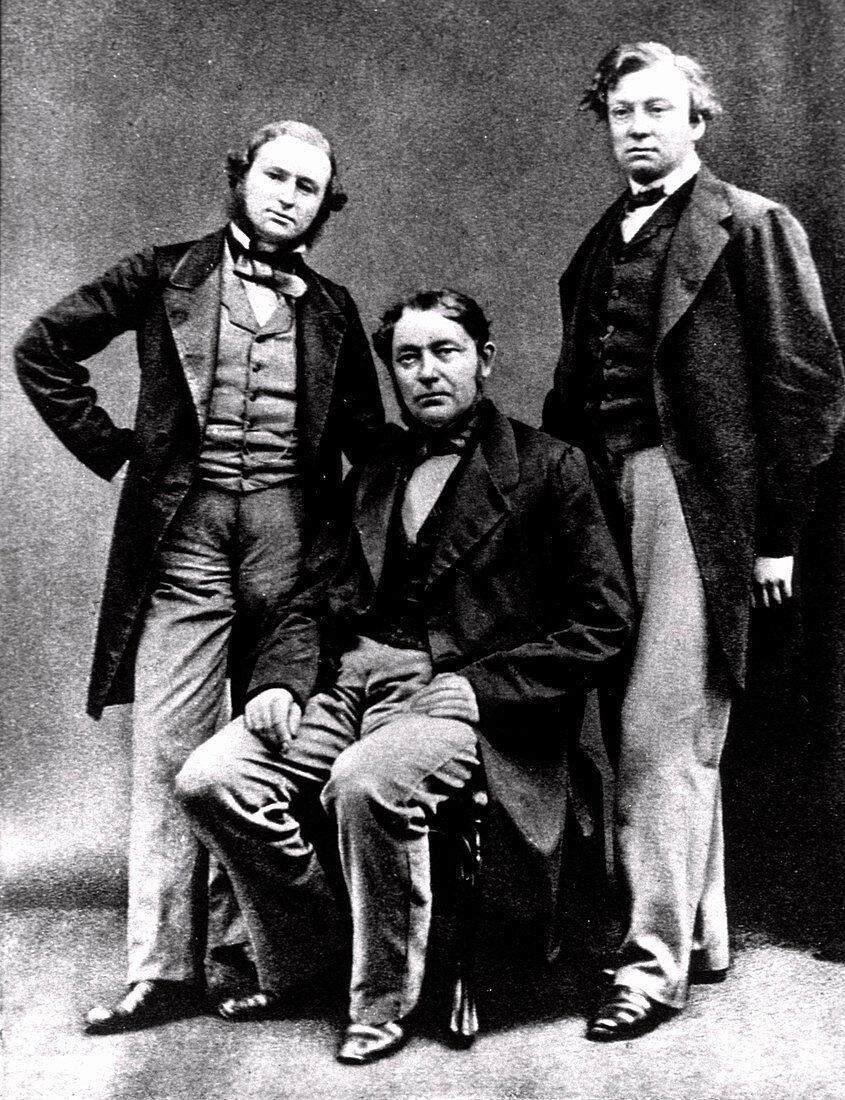 Portrait of Bunsen,Kirchhoff and Roscoe