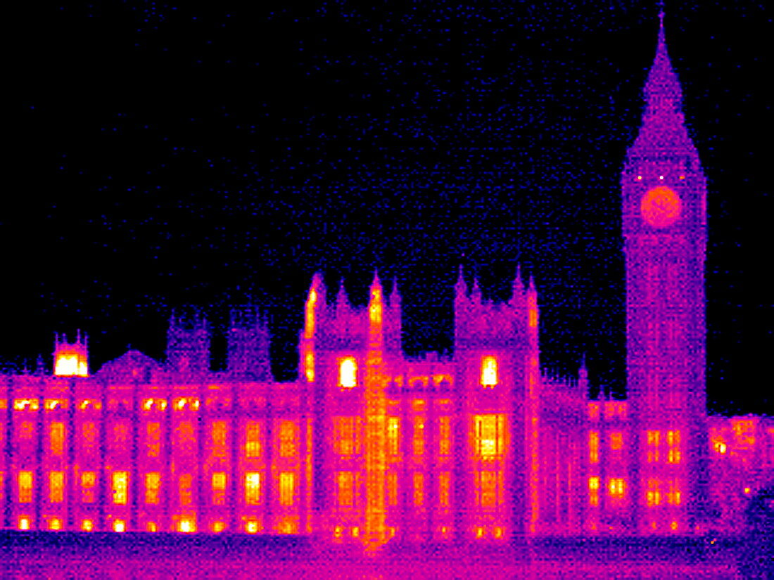 House of Parliament,UK,thermogram