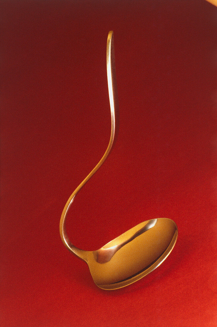 Photograph of a bent spoon