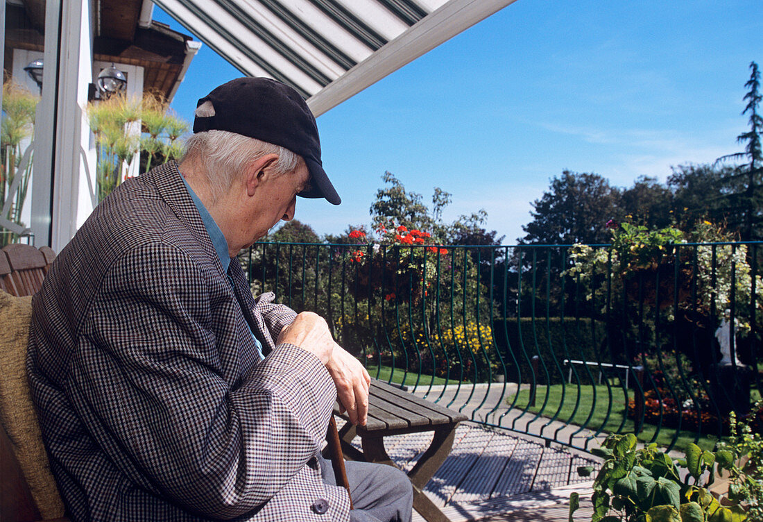 Patient relaxing at a hospice