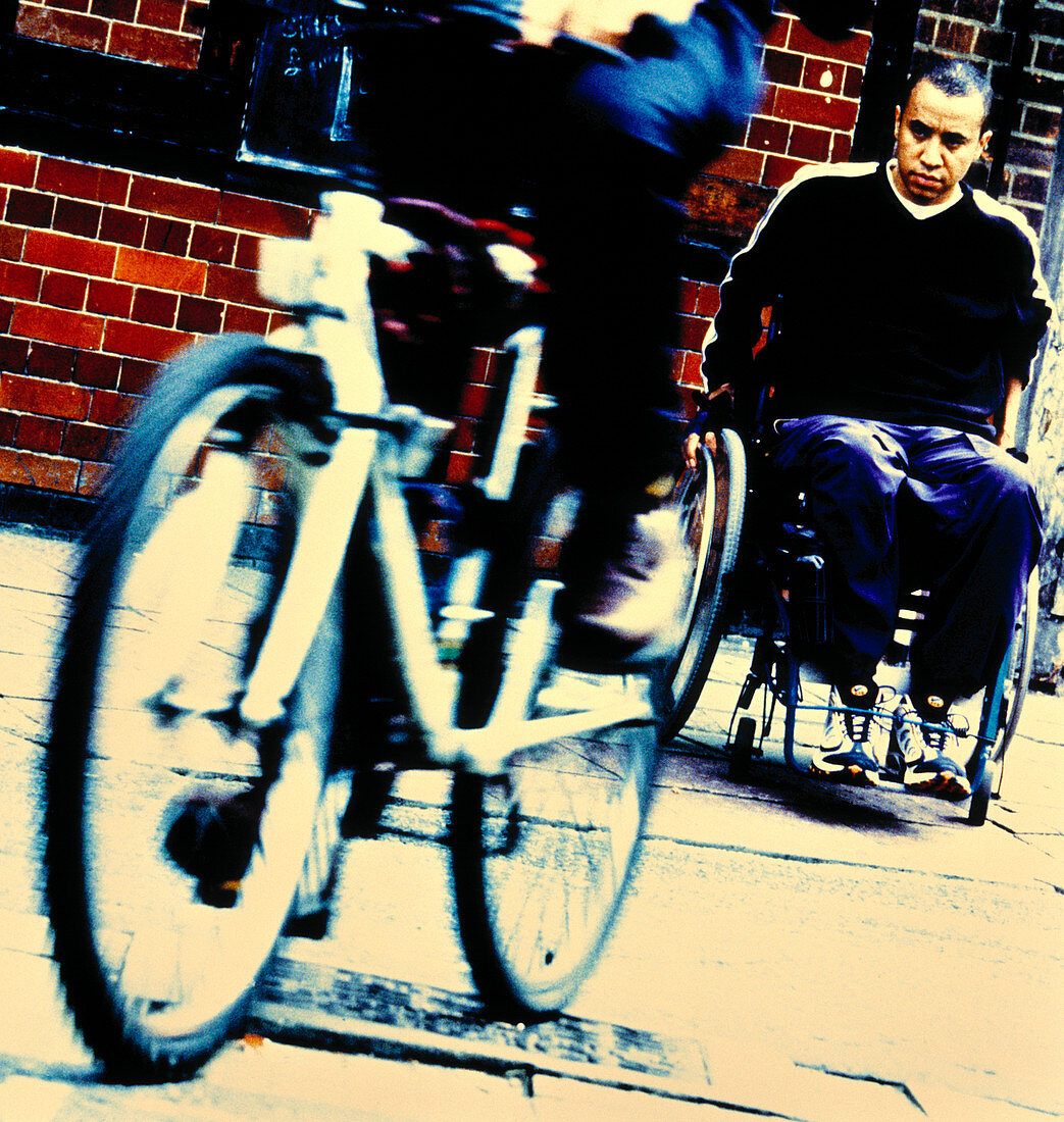 Disabled man
