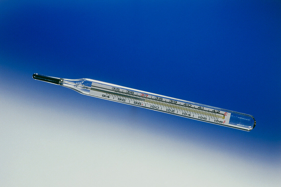 A clinical thermometer to record human temperature