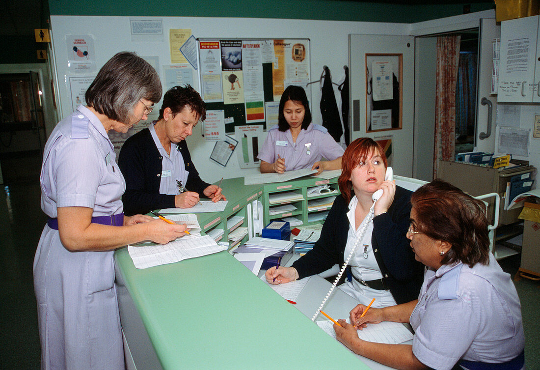 Nurses at workstation