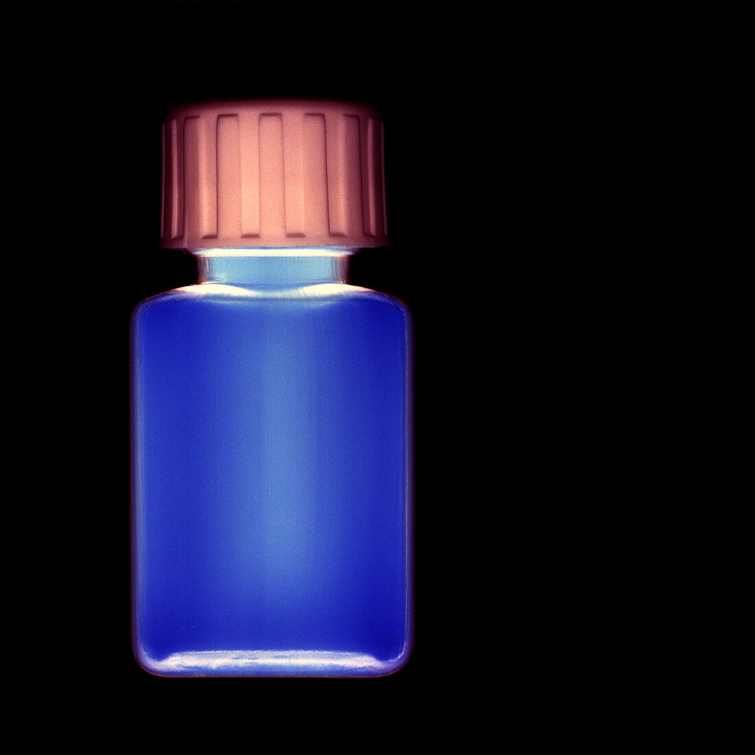 Empty pill bottle,negative image