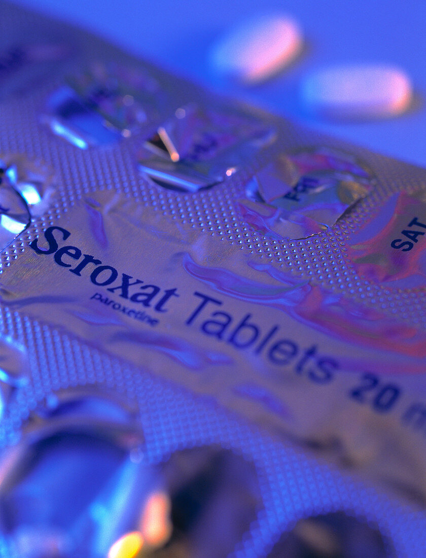 Blisterpack of Seroxat antidepressant pills