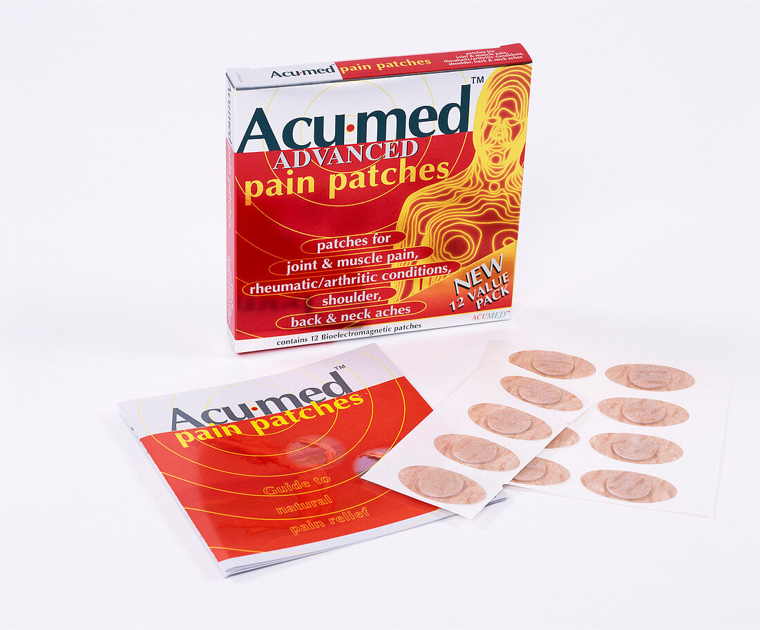 Bioelectromagnetic pain relief patches