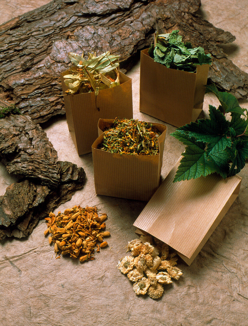 Assortment of herbal teas
