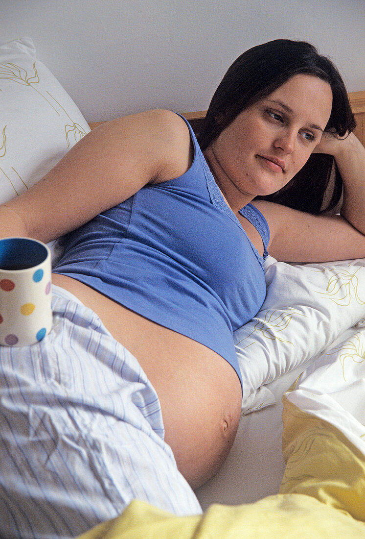 Pregnant woman relaxing