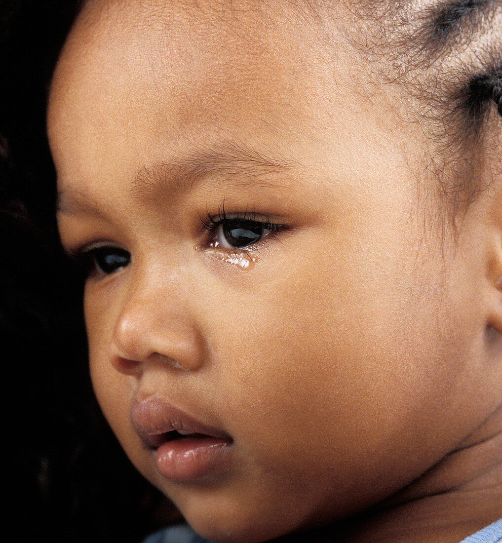 Tearful young girl