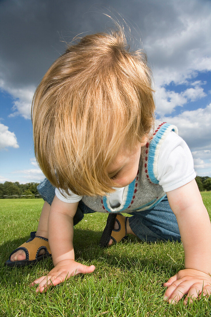 Toddler crawling