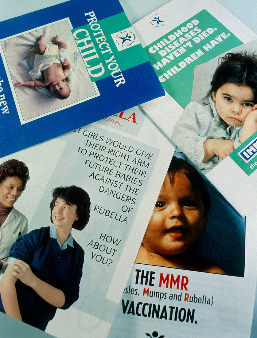 Posters promoting child vaccination programmes