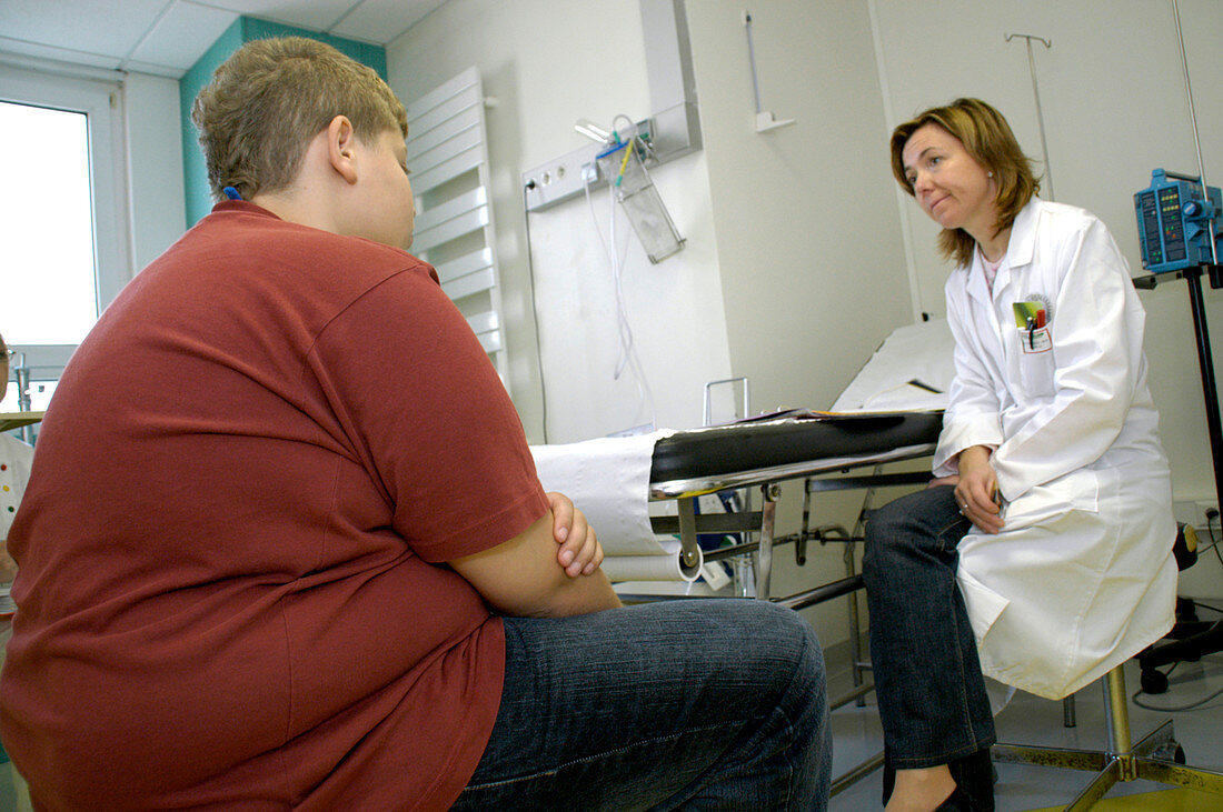 Dietitian and patient consultation